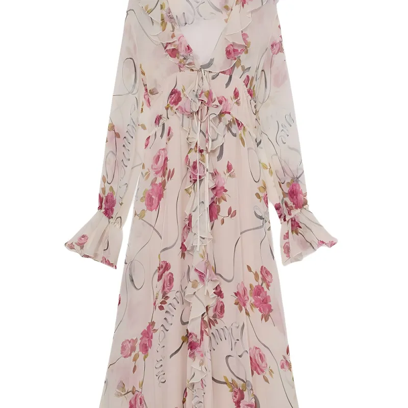 Blumarine Floral print Maxi Dress-4