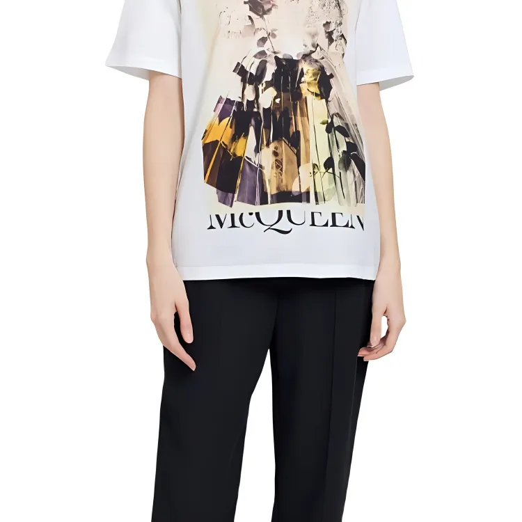 Alexander McQueen T Shirts Women's White-4