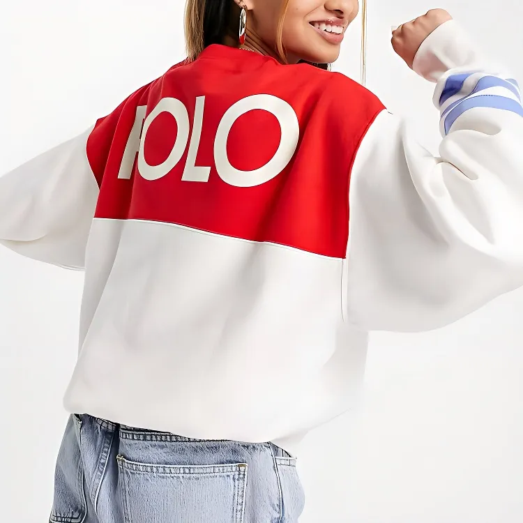 Polo Ralph Lauren Sweatshirts Women's White Red-2