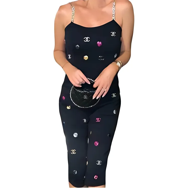CHANEL Bodysuits Women's Black-3