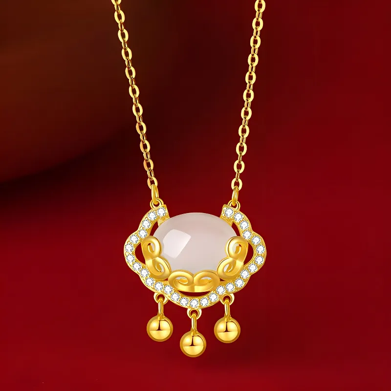 Bear Silversmith Chalcedony Necklaces Women's-1