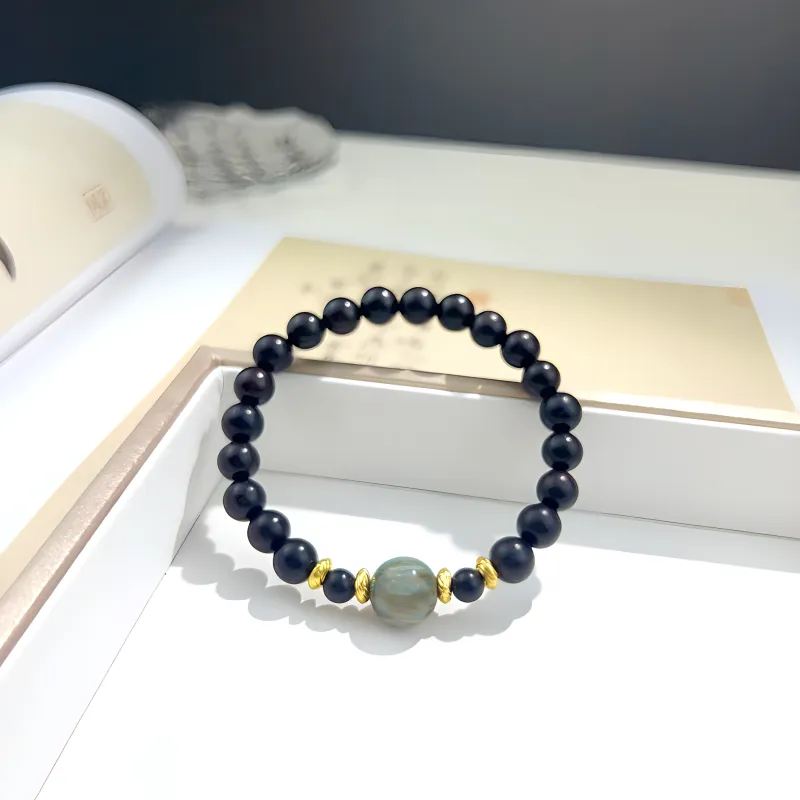 JUANLAN Ebony Wooden Bracelets Unisex-3