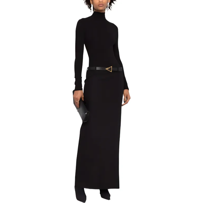 Balenciaga Back Slit Maxi Skirt-1