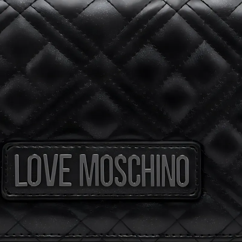 LOVE MOSCHINO PU Handheld Shoulder Bag, Crossbody Bag Regular Women's Black-4