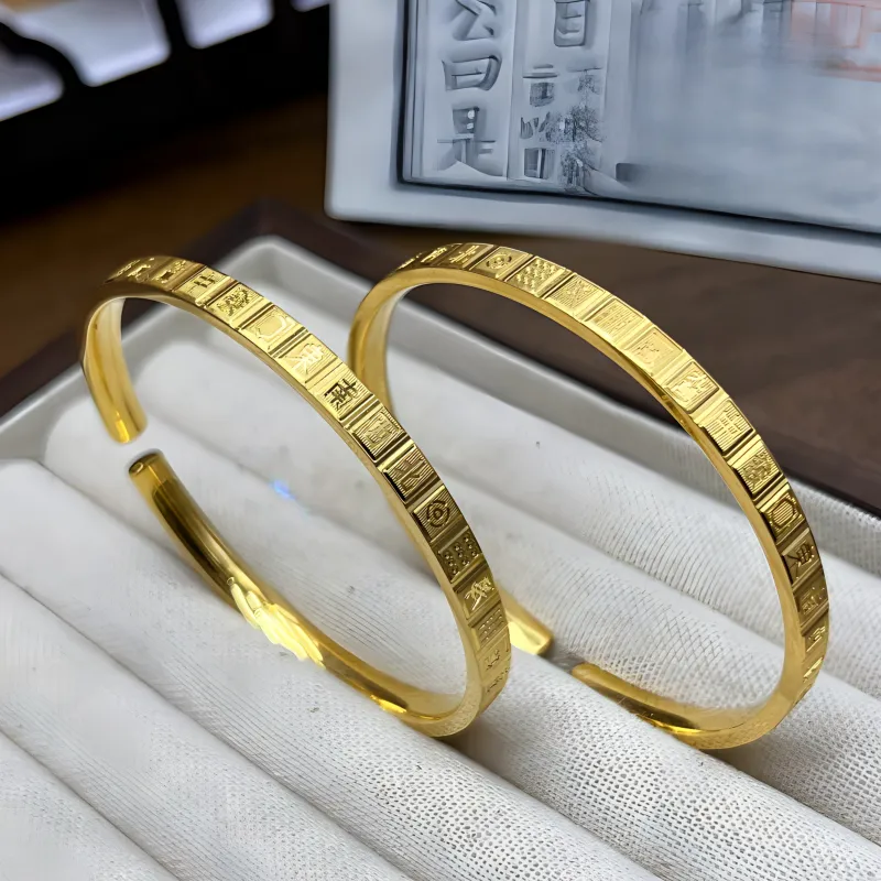 RURA Sterling Silver Bangles Women's Gold-4