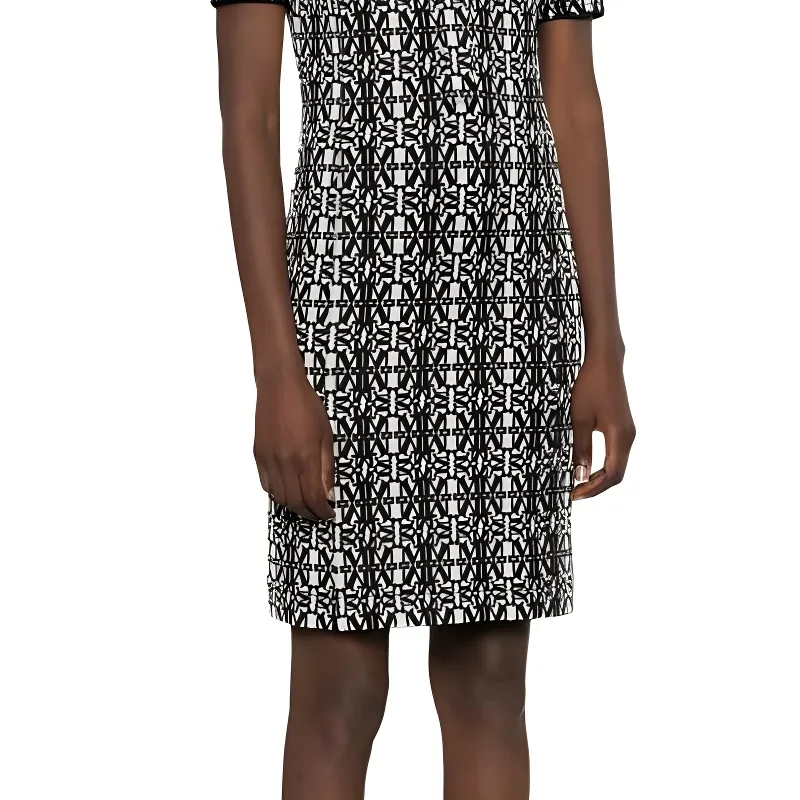 MaxMara Cesy Monogram Short Sleeved Dress-5