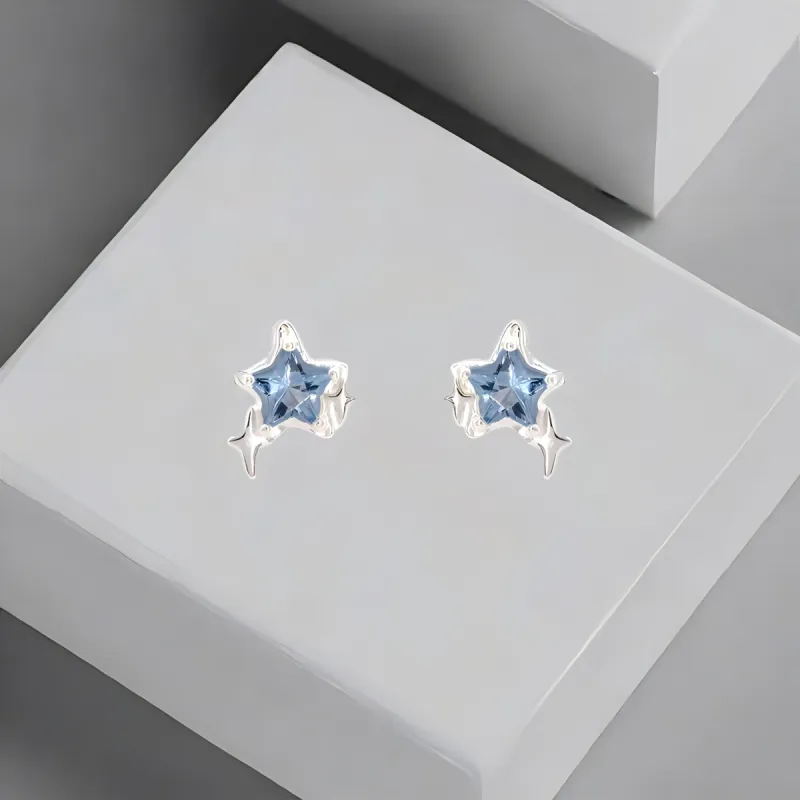 QIANFANGDAHUANGYE S925 Silver Stud Earrings Women's-4