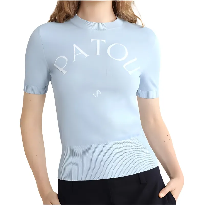 Patou Logo jacquard Knitted T shirt-1