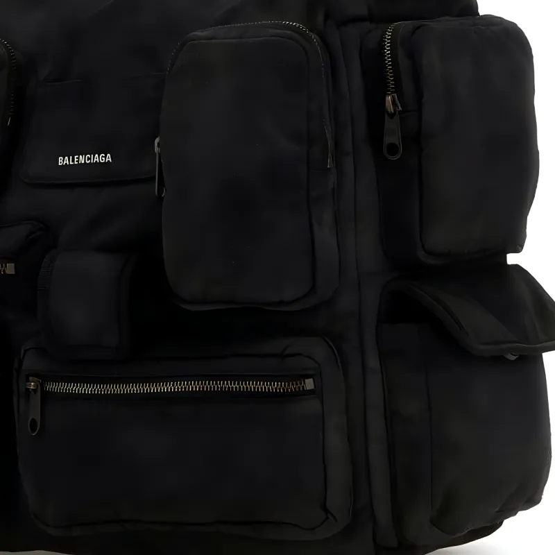 Balenciaga Superbusy Canvas Bag Handbag Shoulder Bag Large Size Men's Black-2