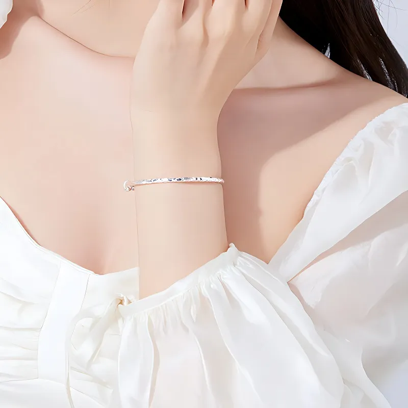 Bear Silversmith 999 Fine Silver Sterling Silver Bangle Women's-6