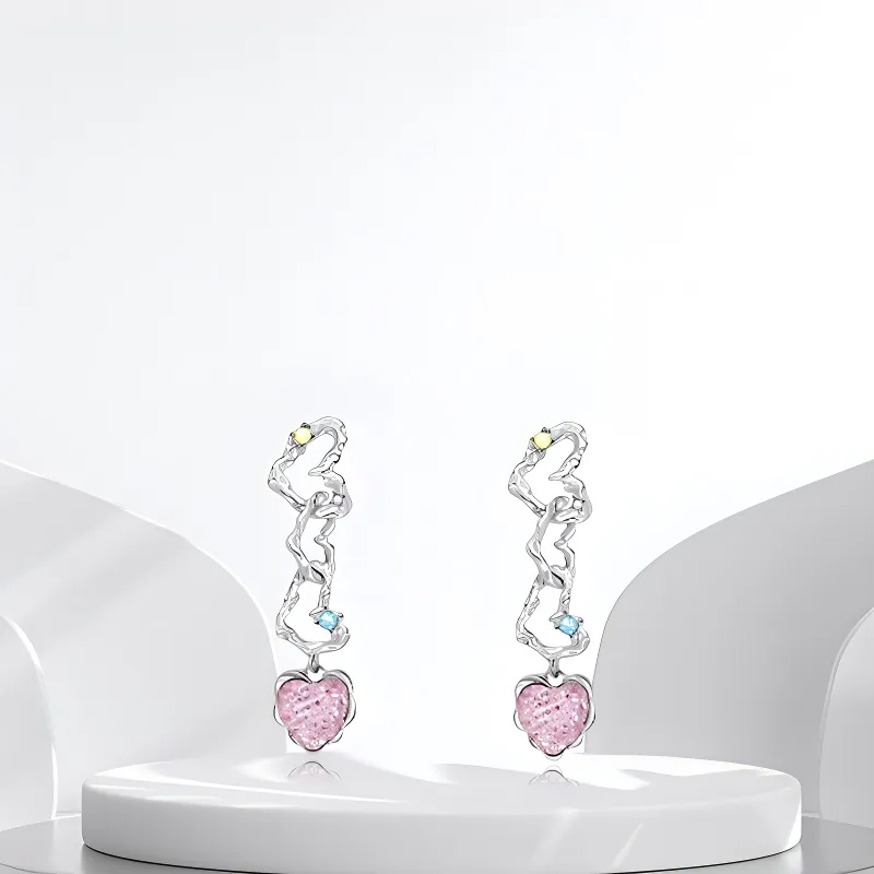 COPI S925 Sterling Silver Stud/Synthetic Cubic Zirconia Stud Earrings Unisex-2