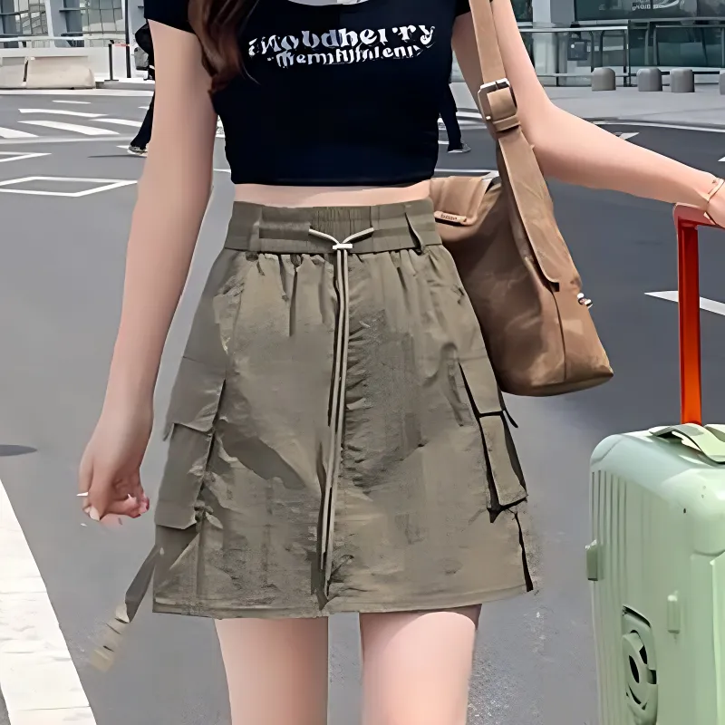 TUSHIFEI Cargo Short Skirts Women's-8