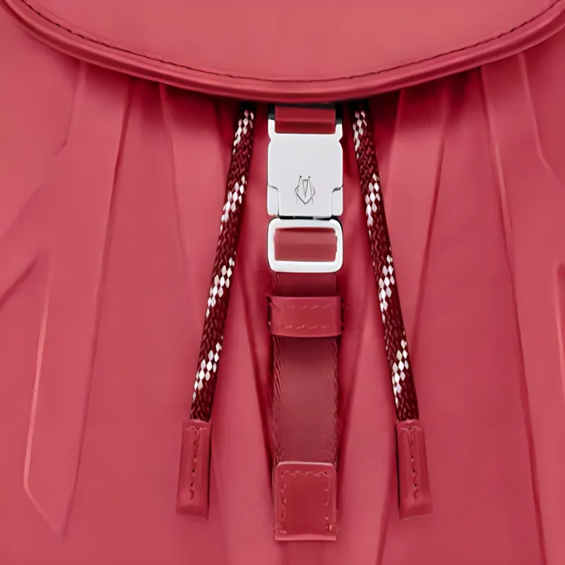 RIMOWA Recycled Nylon With Leather Backpack Trumpets Women's Garnet Red-4
