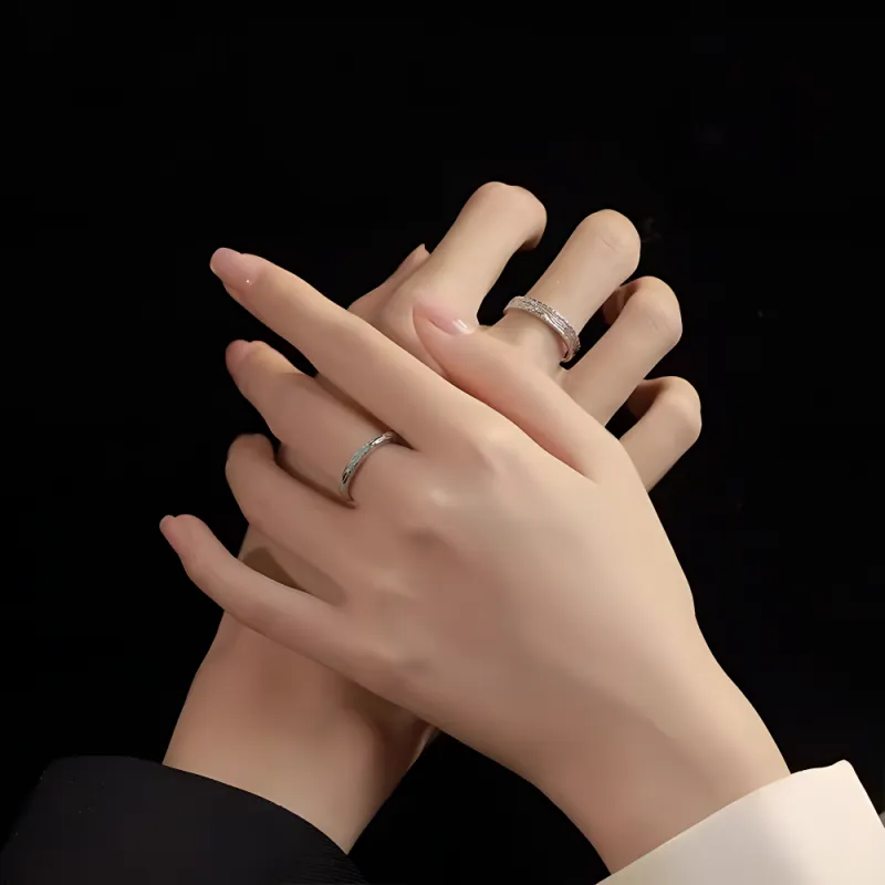 7℃ 999 Fine Silver Rings Unisex-1