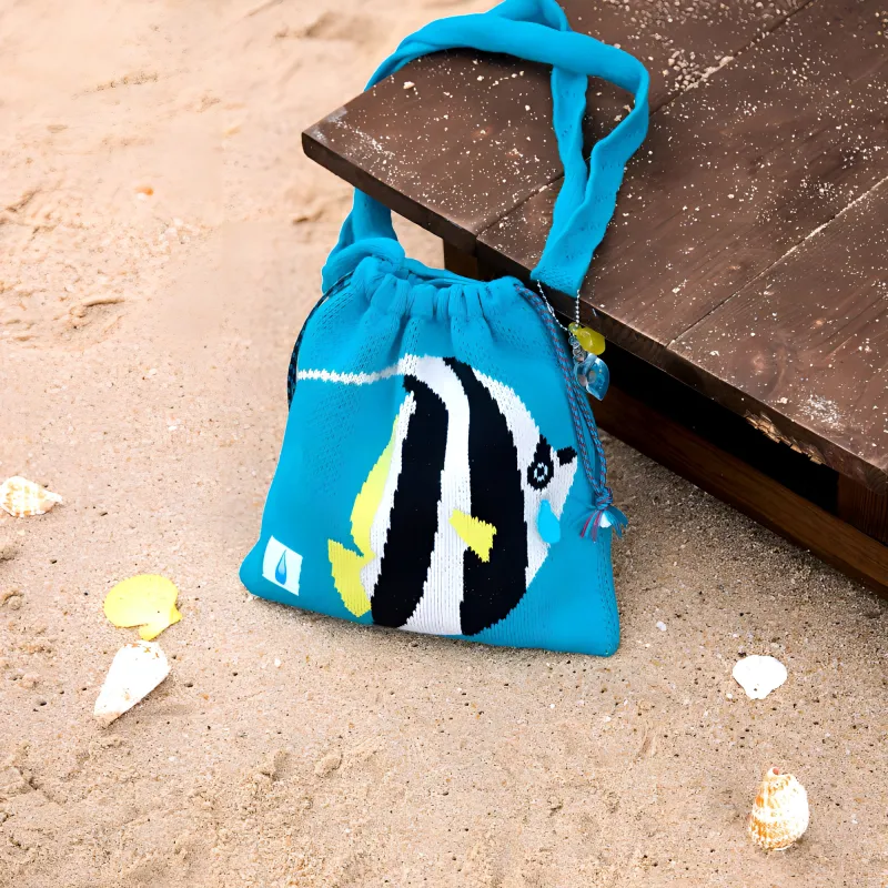 Crying Center Fabric Crossbody Bags Unisex Lake Blue-2
