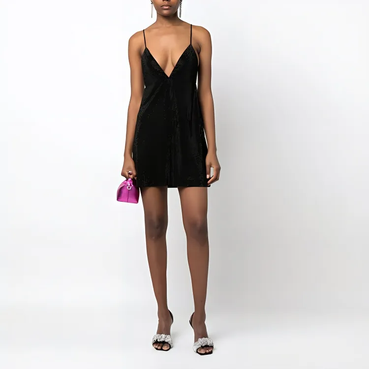 DSQUARED 2 Embellished V-Neck Mini Dress-1