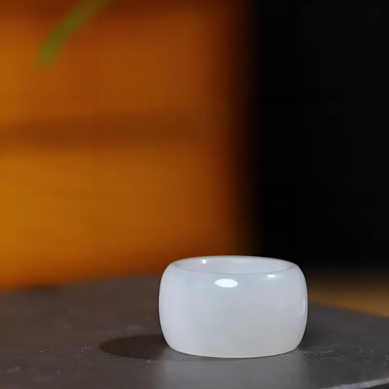 Jade Charm Yao Rings White Jade/Pale Greenish White Jade Unisex-1