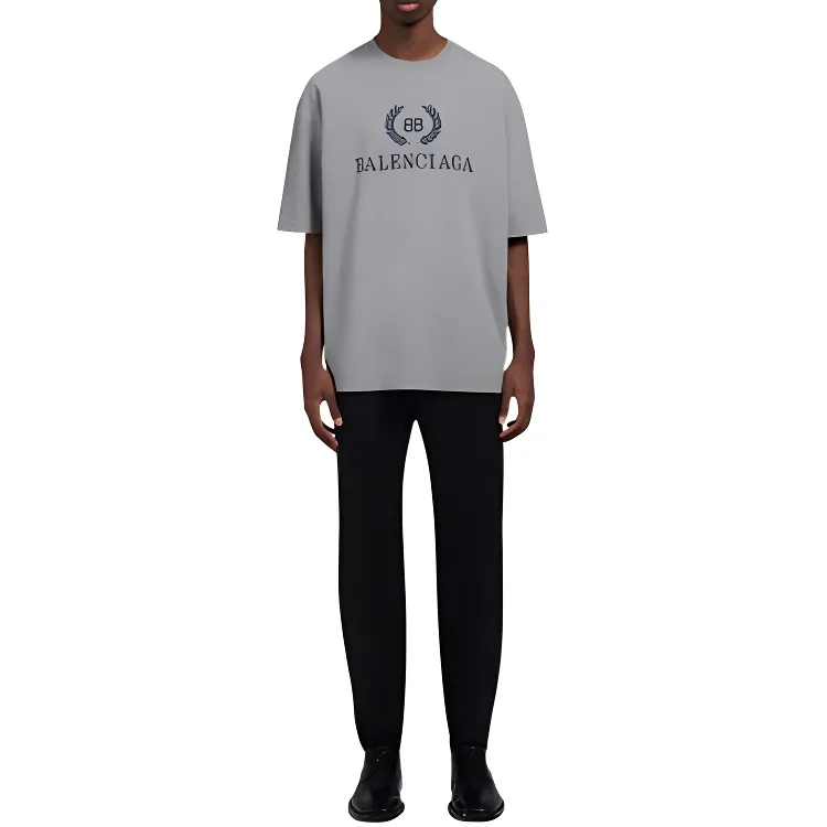 Balenciaga T Shirt Regular Fit Men's Gray-5
