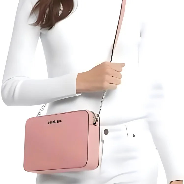 MICHAEL KORS Leather Shoulder Bag Crossbody Bag Large Size Women's Pink-2