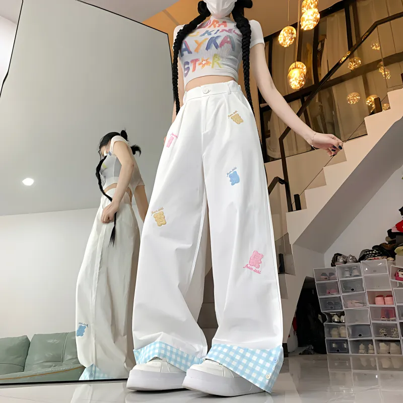 KKX Casual Pants Women's White-4