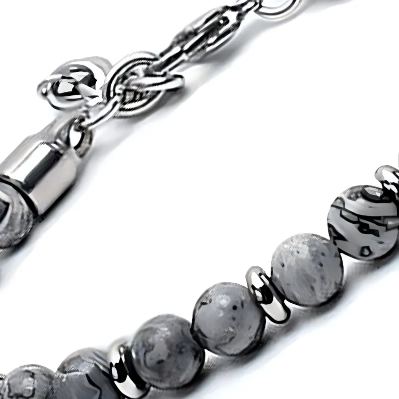 MUXIANG Map Stone Bracelets Unisex-4