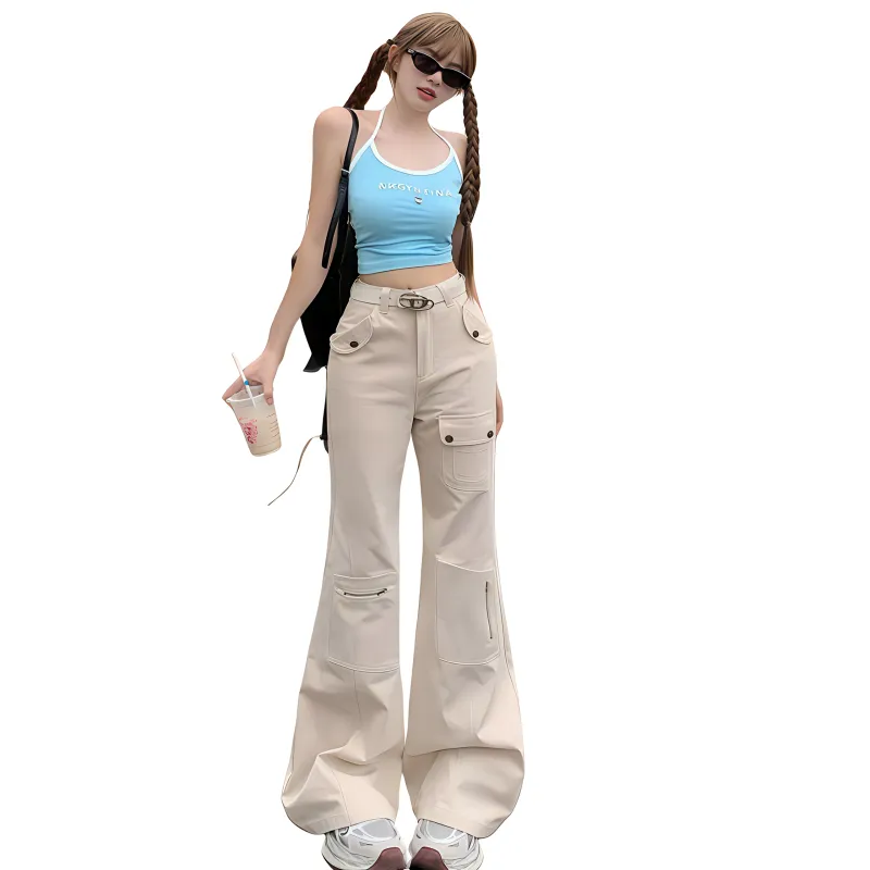 YINLEI Casual Pants Women's Coffee-2