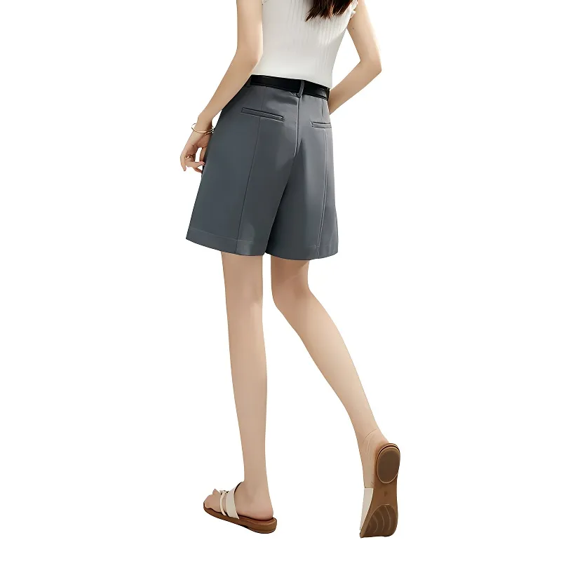 Late White Casual Shorts Women's-3
