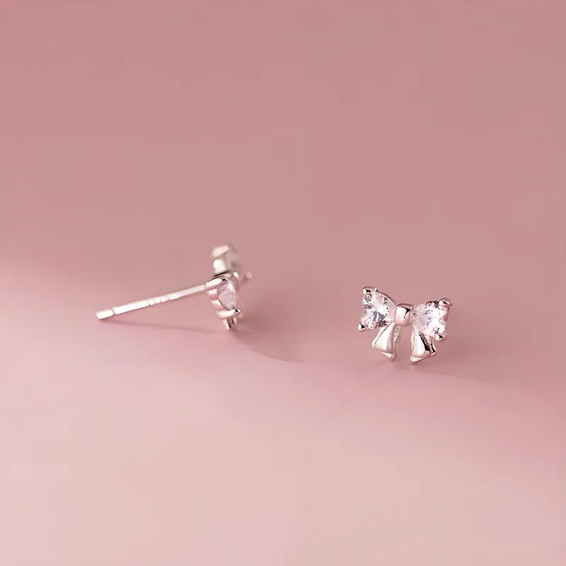 KEMLAIDA 925 Sterling Silver Stud Earrings Women's-3