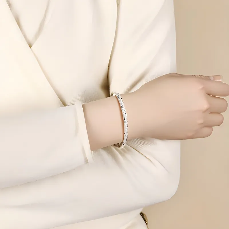 Beth Jewelry 999 Fine Silver Bangles Women's-3