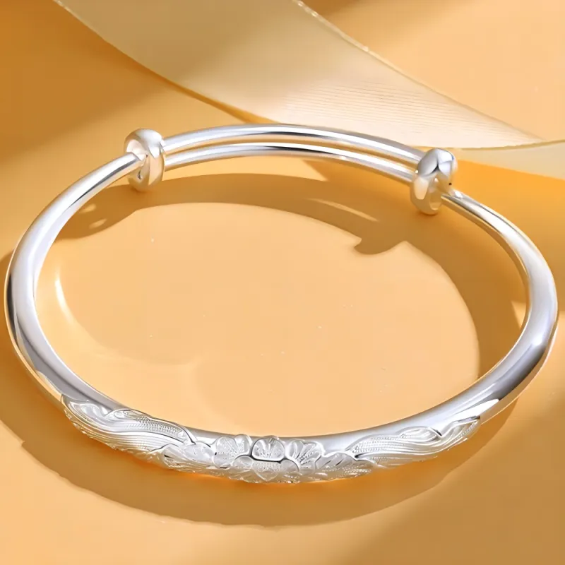 Bear Silversmith High Content Sterling Silver Sterling Silver Bangle Women's-4