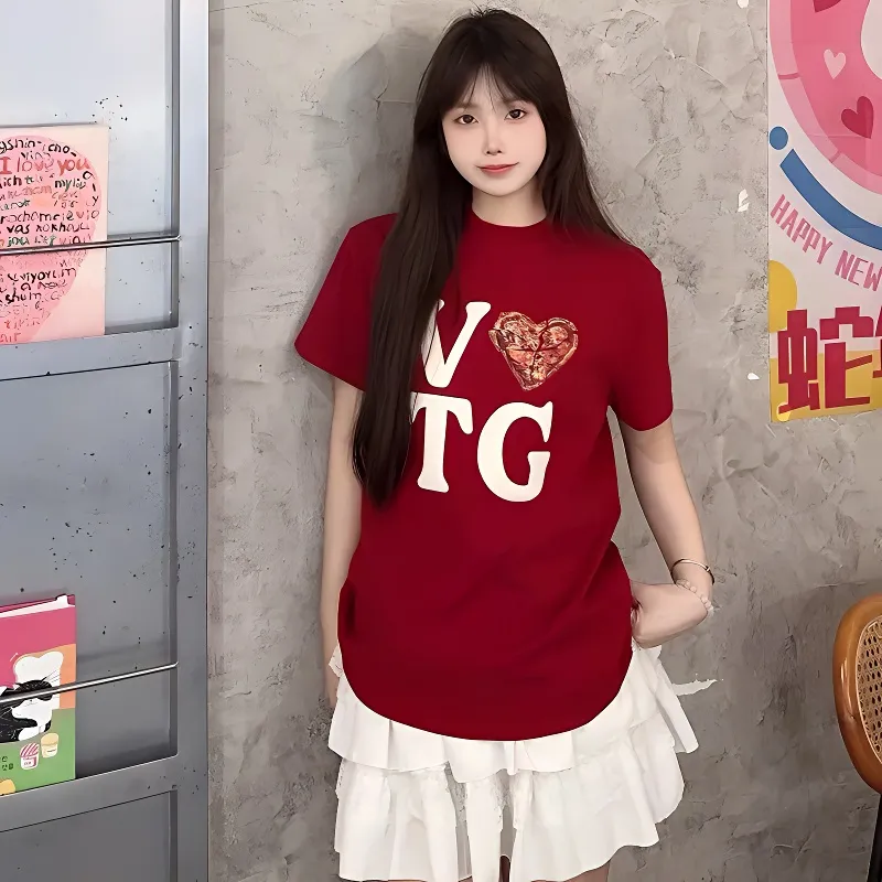 SISC T Shirts Women's Red-5