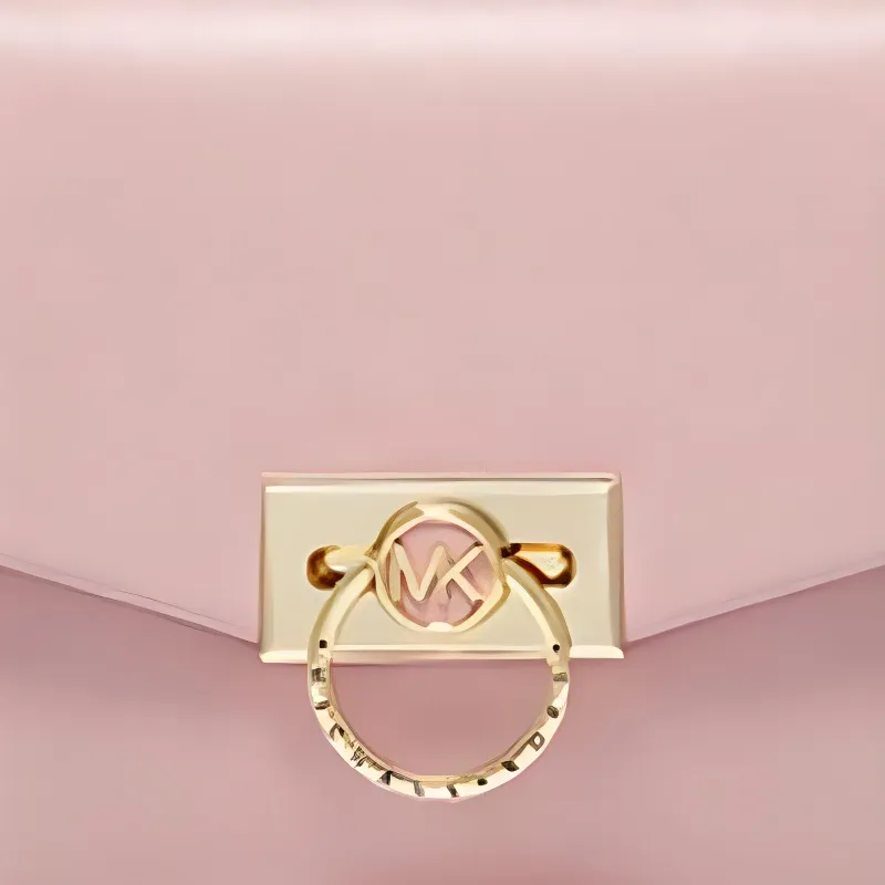MICHAEL KORS Hendri Cow Leather Messenger Bag, Shoulder Bag, Crossbody Bag Extra Small Women's Pink-3