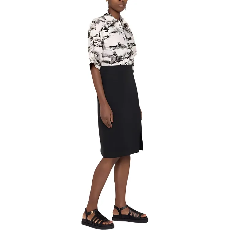 FENDI SS22 Casual Long Skirt Women's Black-3