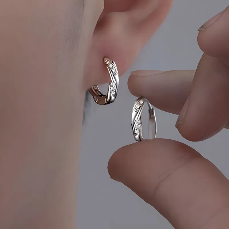Universe Search S925 Silver Stud Earrings Unisex-3