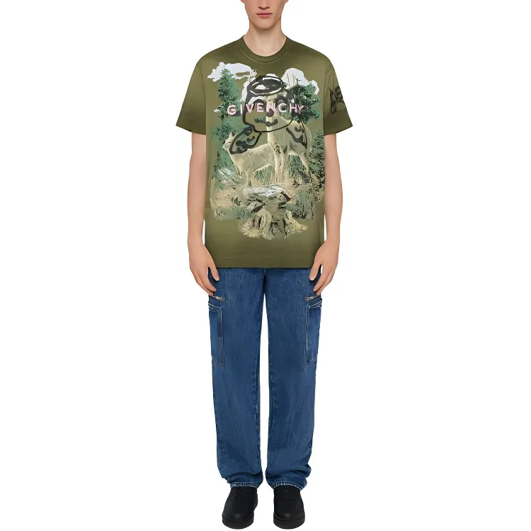 Givenchy T Shirt Men's Aqua Green-1