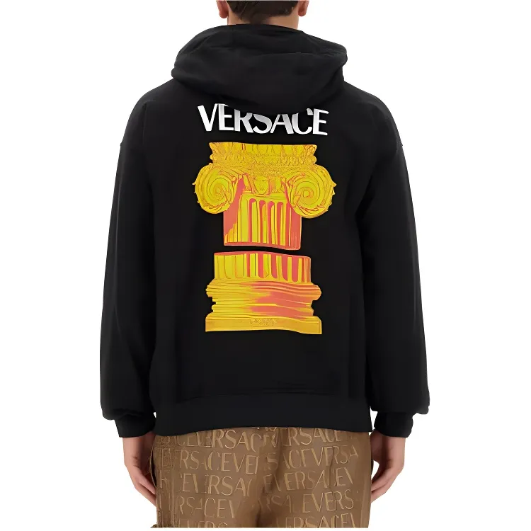 VERSACE Graphic Printed Zipped Hoodie-3