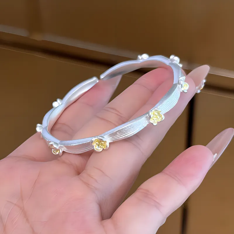 Bowl S999 Fine Silver Bangles Unisex-1