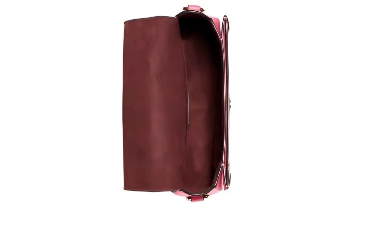 COACH Georgie Leather Saddle Bag Shoulder Bag Crossbody Bag Small Size Women's Fuchsia-1