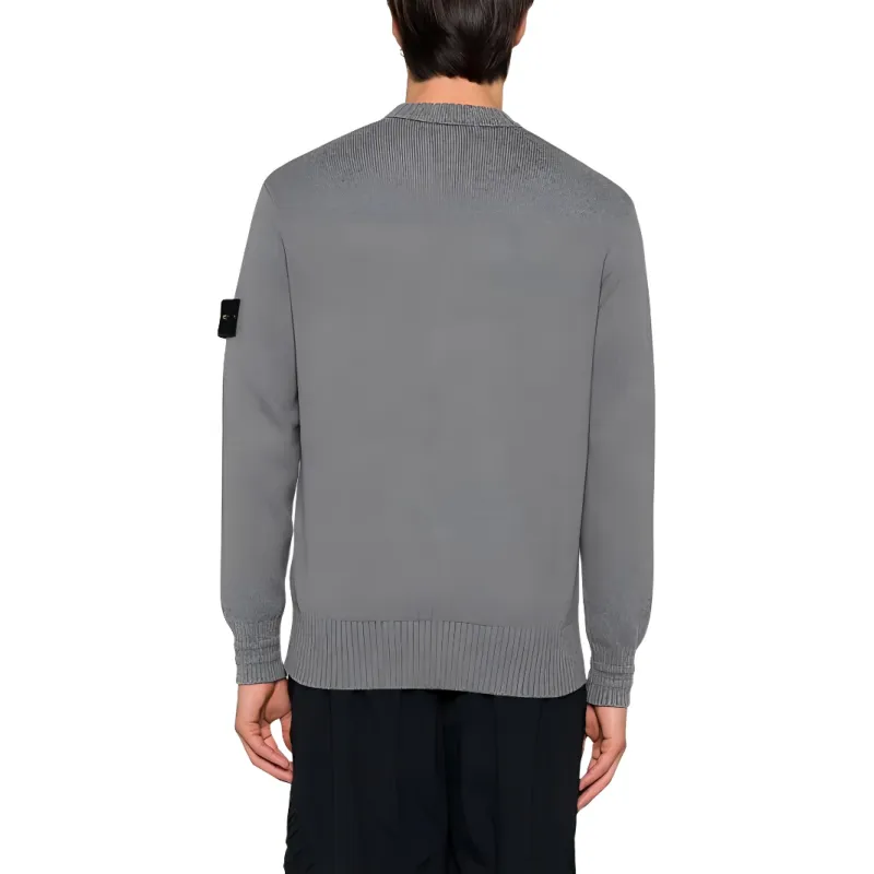 STONE ISLAND Logo Patch Crewneck Jumper-4