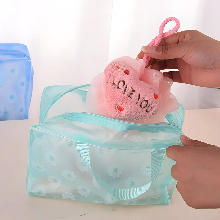Future Maple Portable Waterproof Large Capacity Transparent Makeup Bags Travel Storage-4