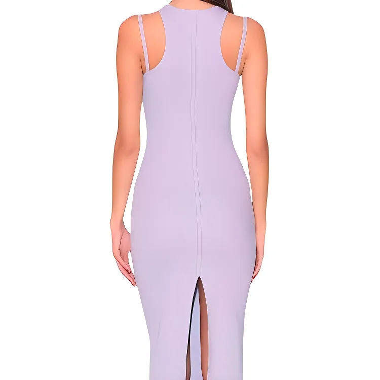 Fleur Du Mal Strappy Ribbed Maxi Dress-4