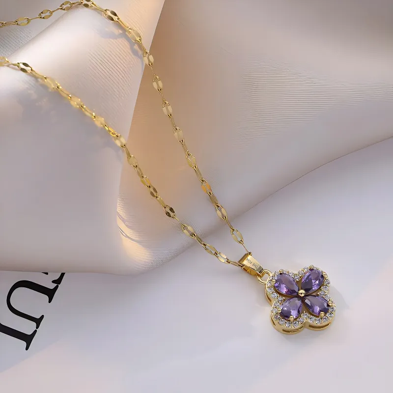 ALI THE FOX Titanium Steel Necklaces Women's-2