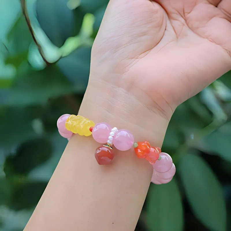 Xifeng Building Southern Red Agate Bracelets Women's-2