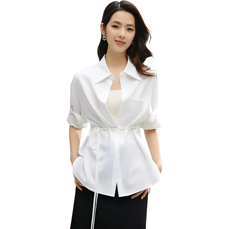 Late White Shirts Women's White-2