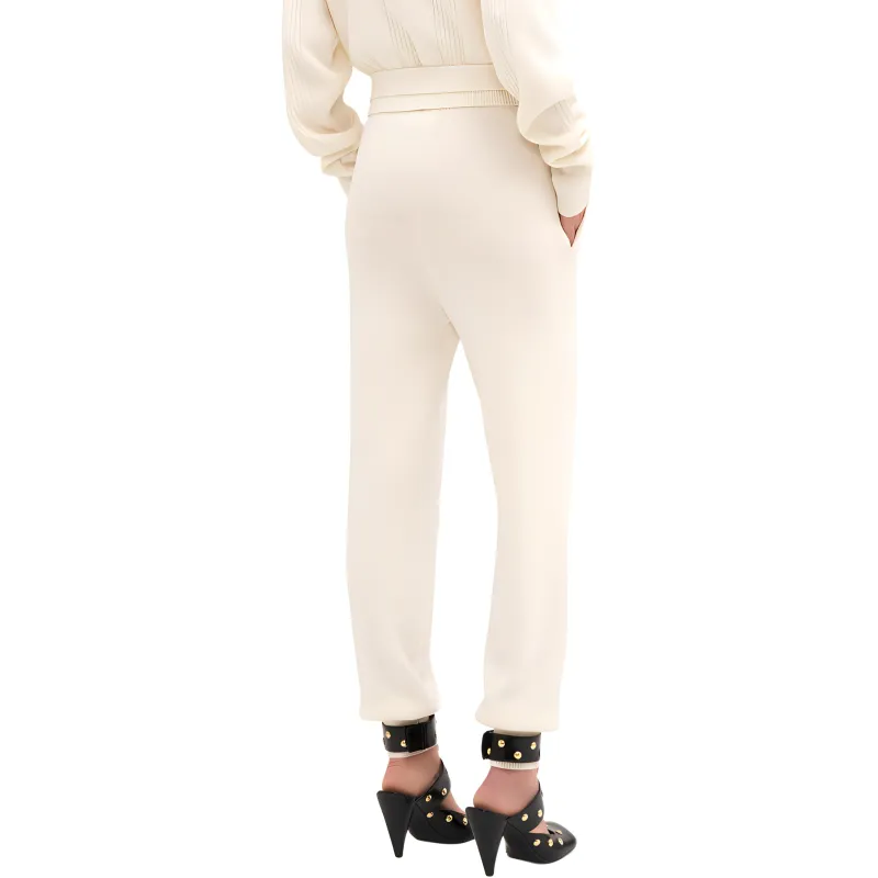 Chloe Knitted Sweatpants Women's White-4