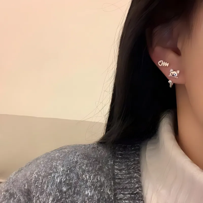 Universe Search Alloy Stud Earrings Women's-1