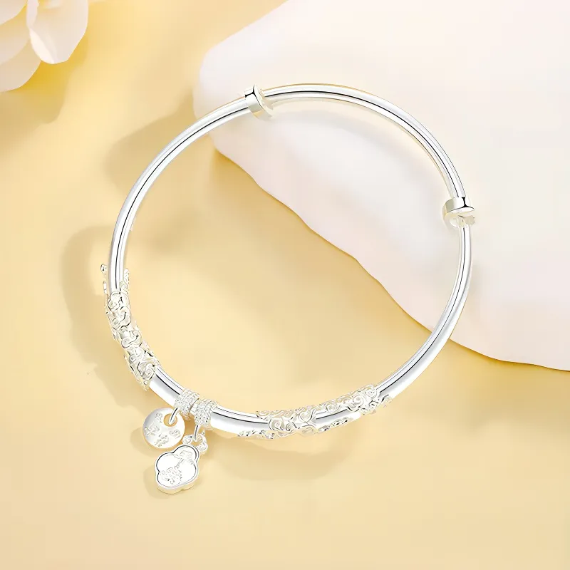 Bear Silversmith 999 Fine Silver Sterling Silver Bangle Women's-1
