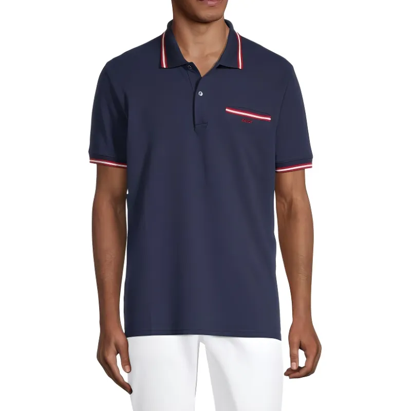 BALLY Polo Shirt Men's Dark Blue-1