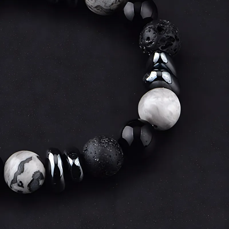 MUXIANG Map Stone Bracelets Unisex-3