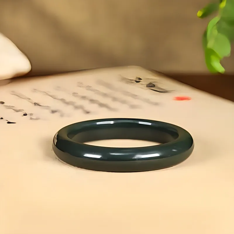 KING TAI SANG Bangles Green Jade Unisex-1